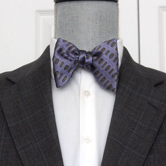 Men's Self tied Big Butterfly Bow tie S524 - Picture 6 of 13